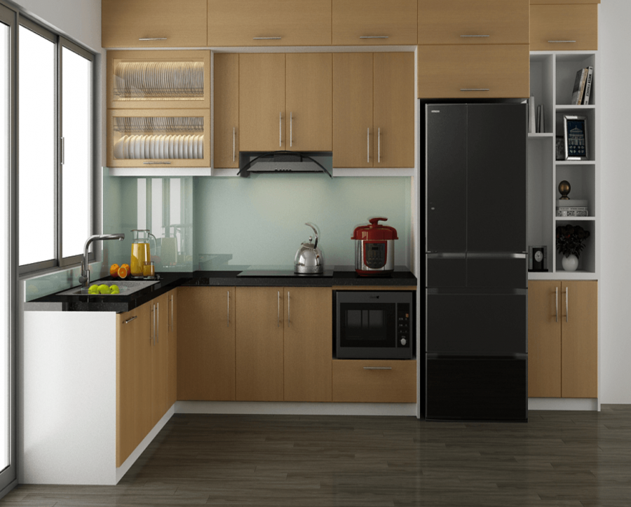 Tủ bếp melamine TB04