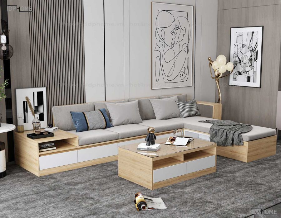 Bàn ghế sofa gỗ BG01