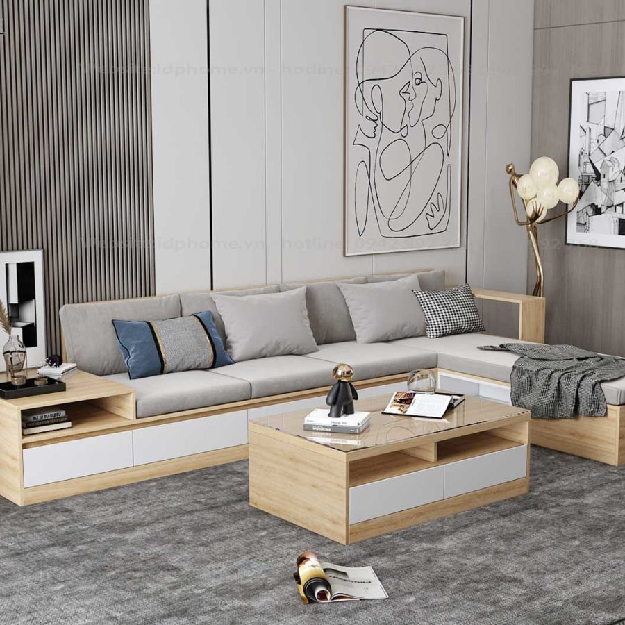Bàn ghế sofa gỗ BG01