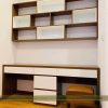 Bàn học kệ sách đẹp cho hai bé 01