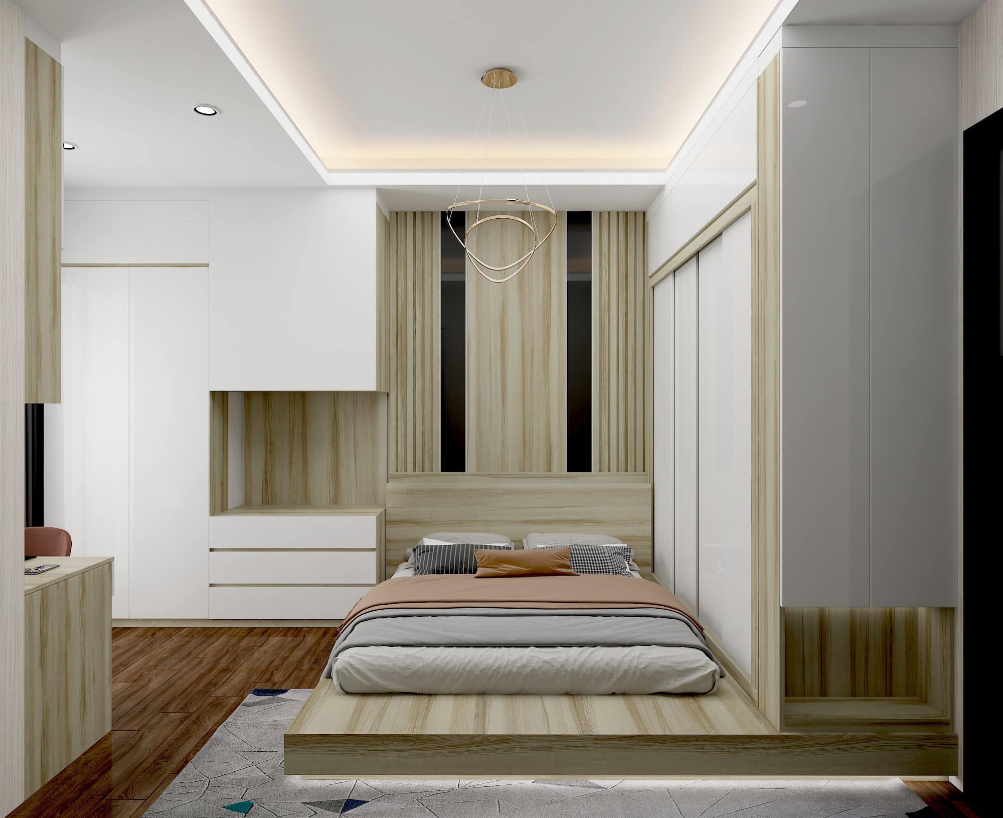 Nội thất khu vực phòng ngủ master