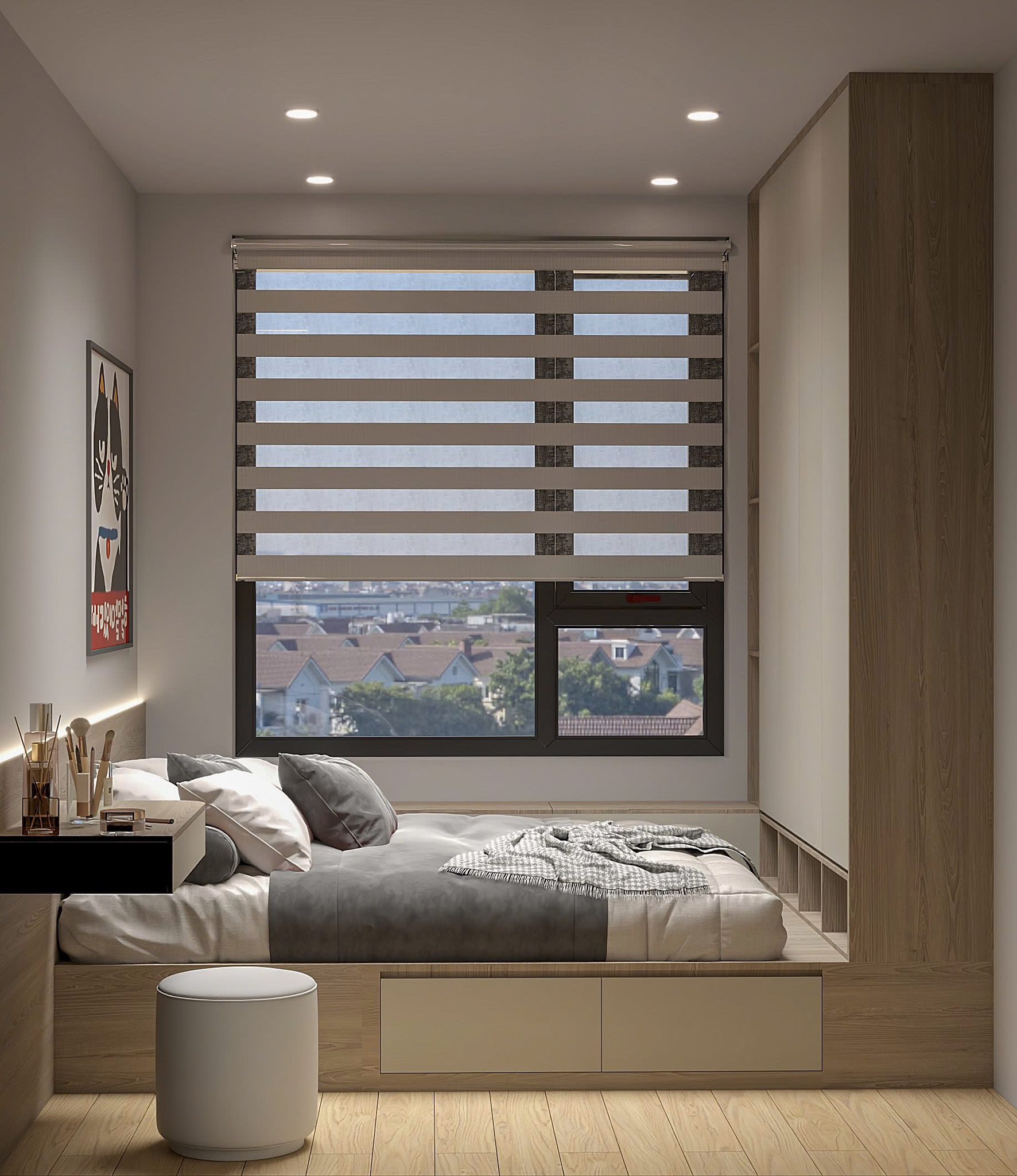 3D phòng ngủ hiện đại 