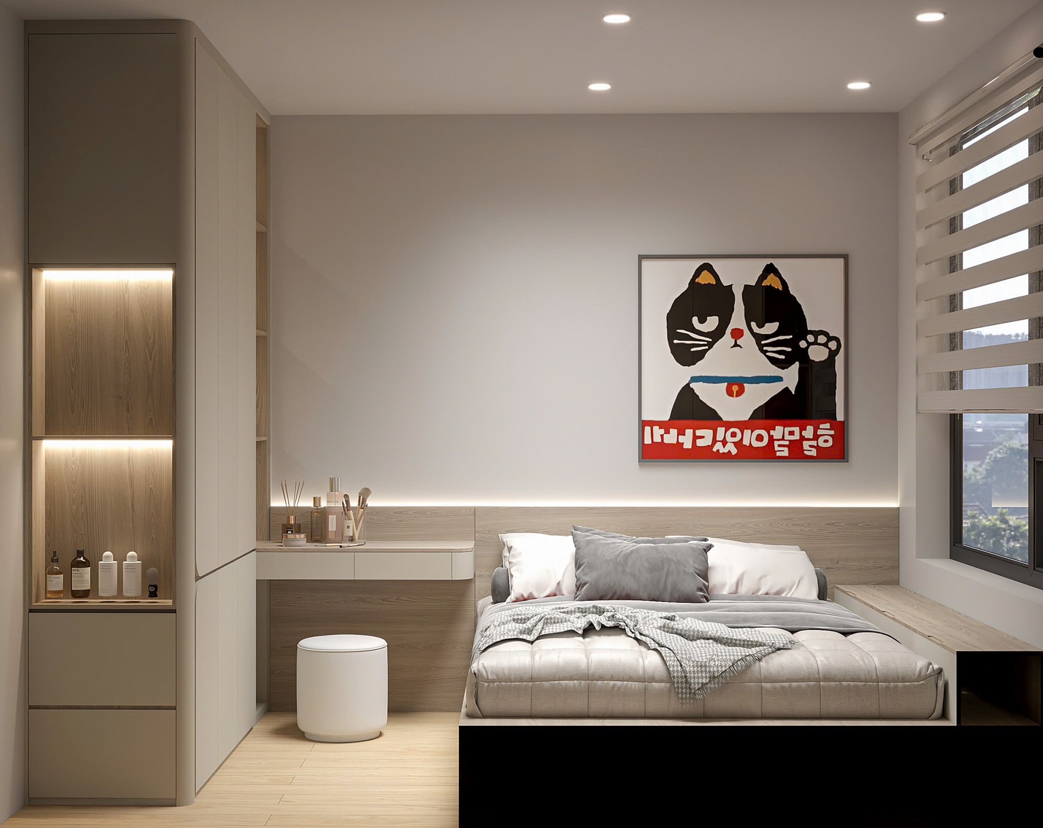 3D phòng ngủ hiện đại 