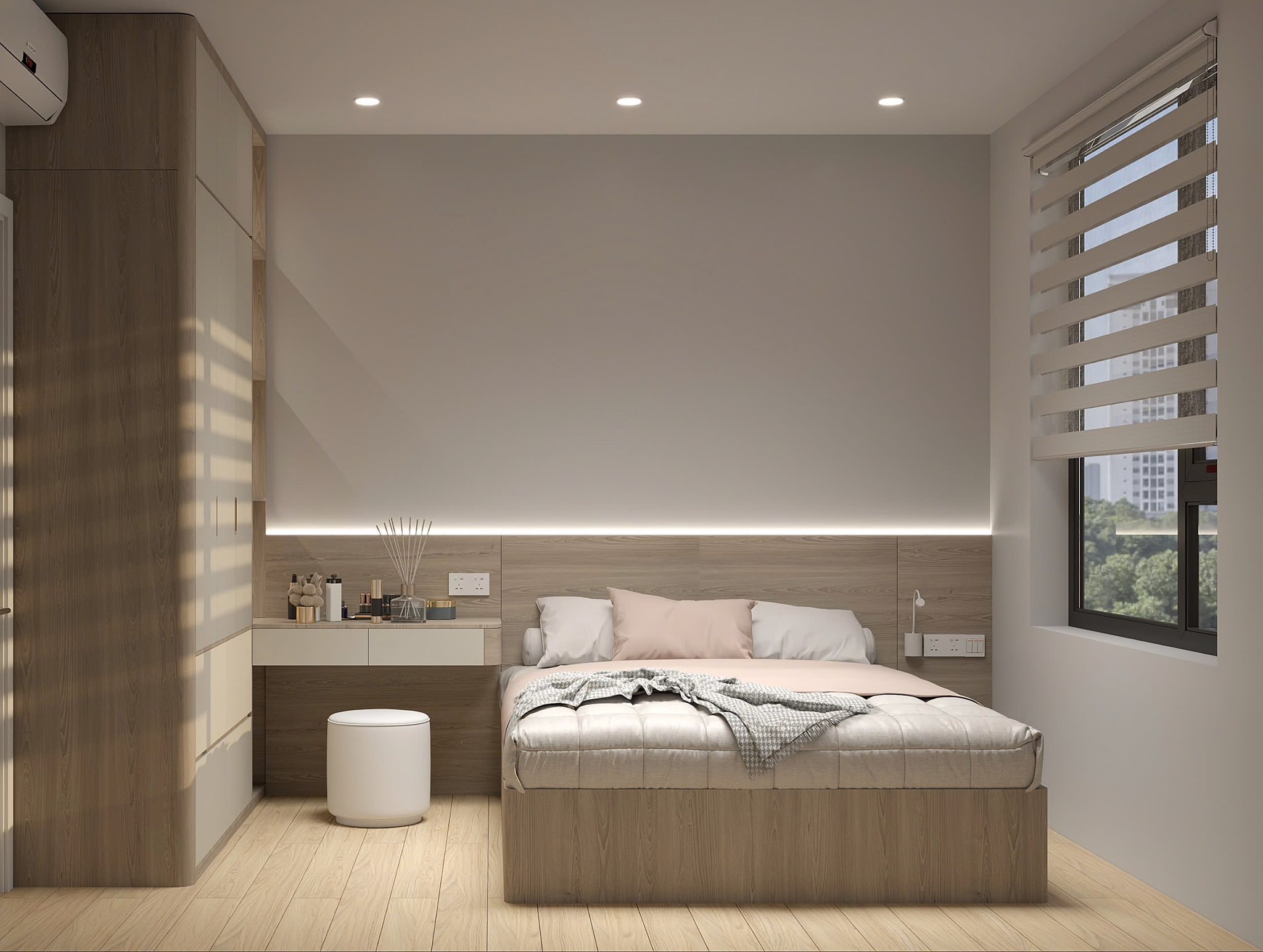 3D phòng ngủ hiện đại 