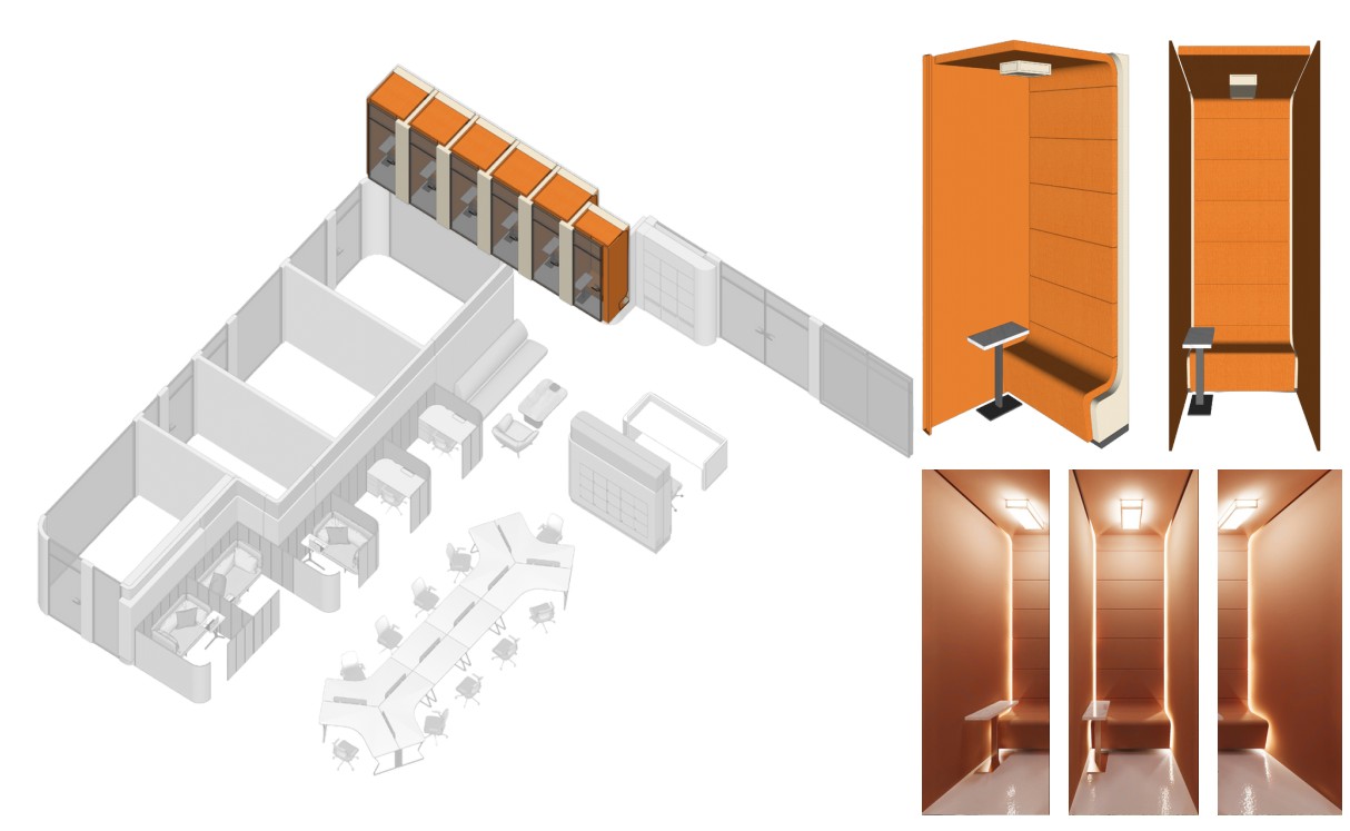 Nội thất khu làm việc riêng văn phòng Jutect
