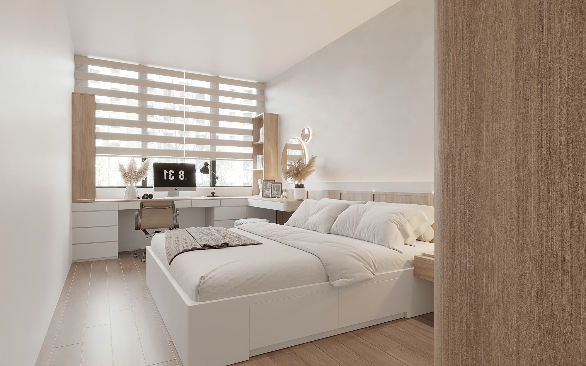 Phối cảnh 3D phòng ngủ công trình Ngô Đình Mẫn.